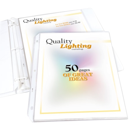 C-Line Products High Capacity Polypropylene Sheet Protector, clear, 11 x 8 12, 5PK 62020